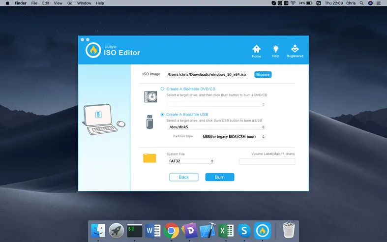 Windows 10 usb dvd download tool for mac os